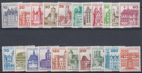 GERMANY BERLIN - COIL STAMP CASTLES, COMPLETE SET OF SINGLES, SUPERB U/M - CV:R600!!!!!