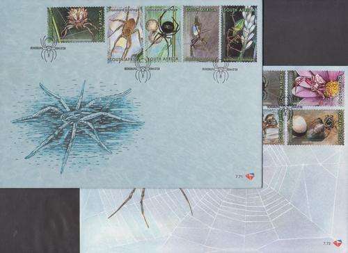 RSA - SPIDERS OF SOUTH AFRICA, FDC SET 7.71 & 7.72 - CLEAN!!!!!