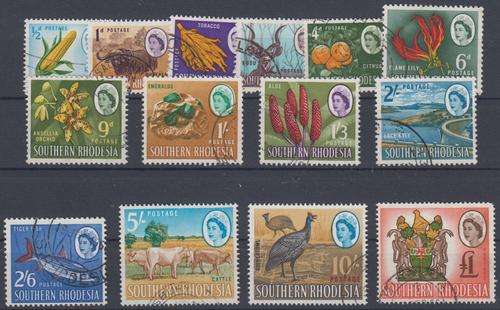 SOUTH RHODESIA - QE2 DEF ISSUE, SET OF SINGLES TO 1 POUND, FINE USED - CV:R565!!!!!