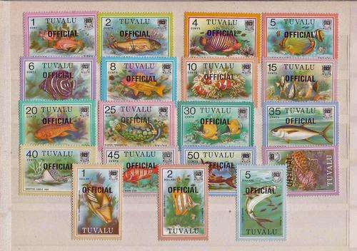 TUVALU-BEAUTIFUL MARINE LIFE-DEFINITIVE SET TO 5 DOLLARS-OFFICIAL-SUPERB UNMOUNTED MINT!!