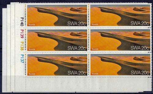 SWA - NAMIBIAN DESERT, SET OF 4 CONTROL BLOCKS - U/M!!!!!