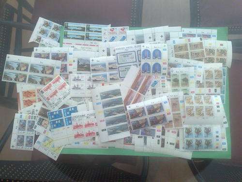 RSA-LARGE ASSORTMENT OF 75 CONTROL BLOCKS/STRIPS-ALL UNMOUNTED MINT
