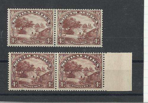 ROTO-REDRAWN 4D BROWN-2 X UNMOUNTED MINT PAIRS-SHADES!!