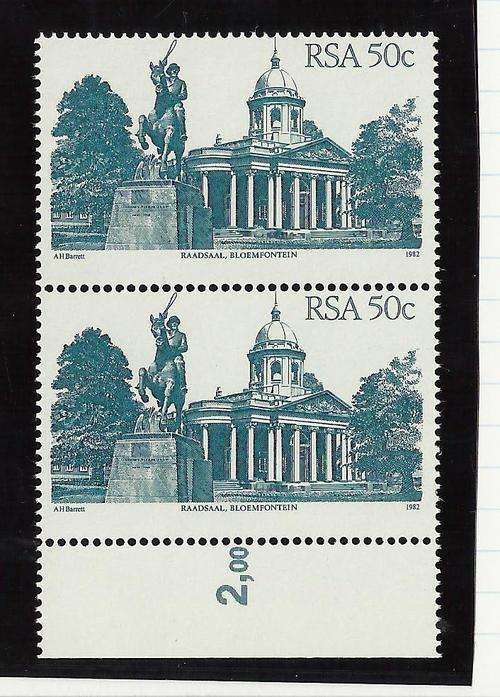 RSA-4TH DEF-50c raadsaal.PERFORATION SHIFT-U.M. MARGINAL PAIR