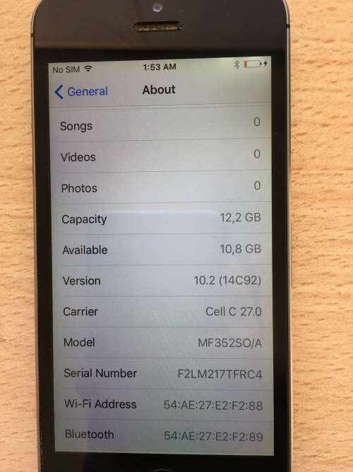 Apple iPhone 5S 16GB Space Grey - Excellent Condition