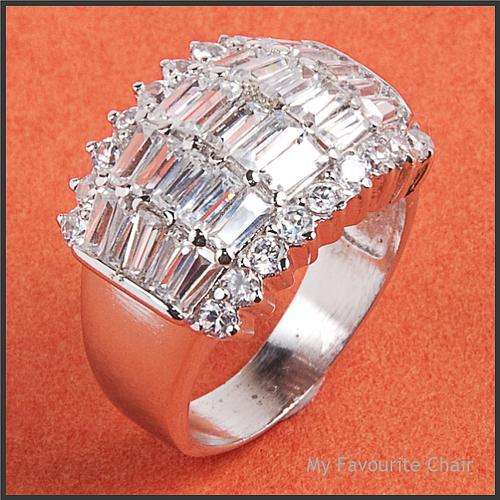 Sterling Silver and Cubic Zirconia Ring