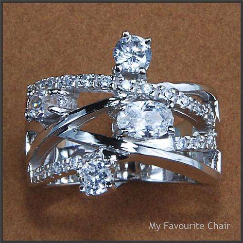 Sterling Silver and Cubic Zirconia Ring
