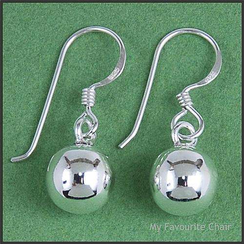 Sterling silver ball earrings