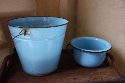 Blue Set of enamelware
