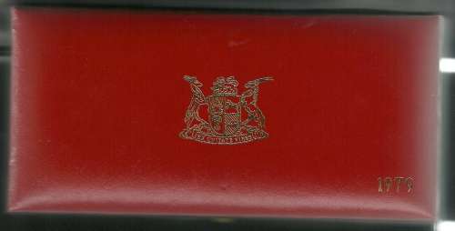 South AFRICA 1979 PROOF Set in Red CASE, complete with GOLD REEF coins, fantastic condition