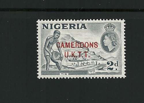 CAMEROON 1960 MNH definitives "Cameroon U.K.T.T."  2d TIN MINING, scarce pale grey  bargain! R15