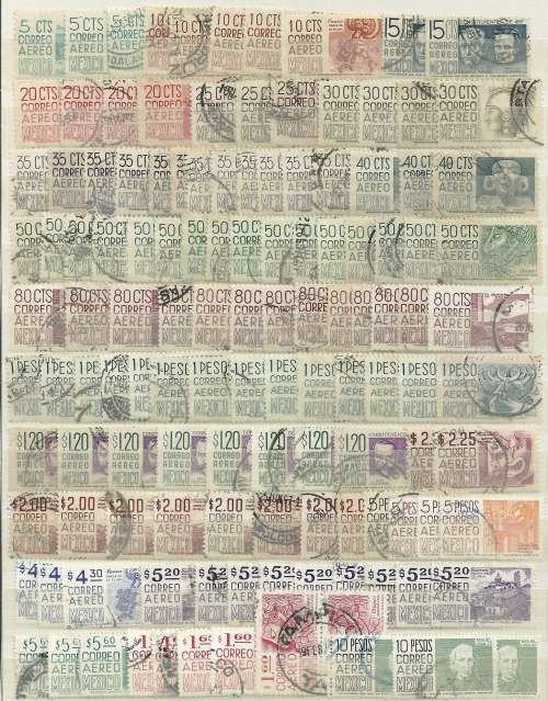 Mexico amazing collection on 6 cards -1886 to early 70's, Many hundreds, Fantastic basis for collect
