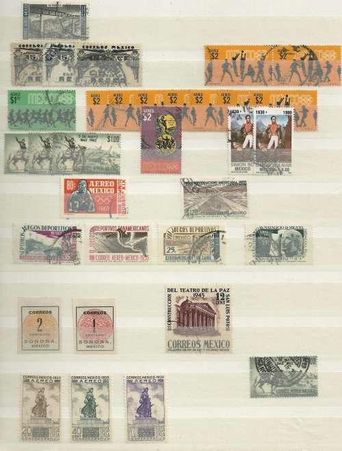 Mexico amazing collection on 6 cards -1886 to early 70's, Many hundreds, Fantastic basis for collect