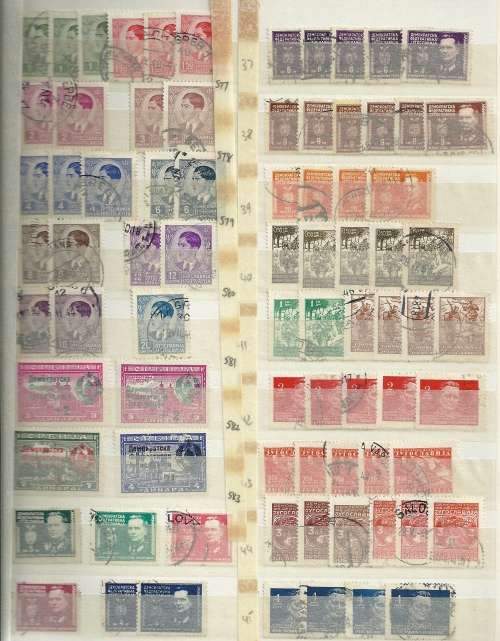Yugoslavia collection in Album(32 page)Good used lot, Many hundreds 1921 to 1970's  fabulous bargain