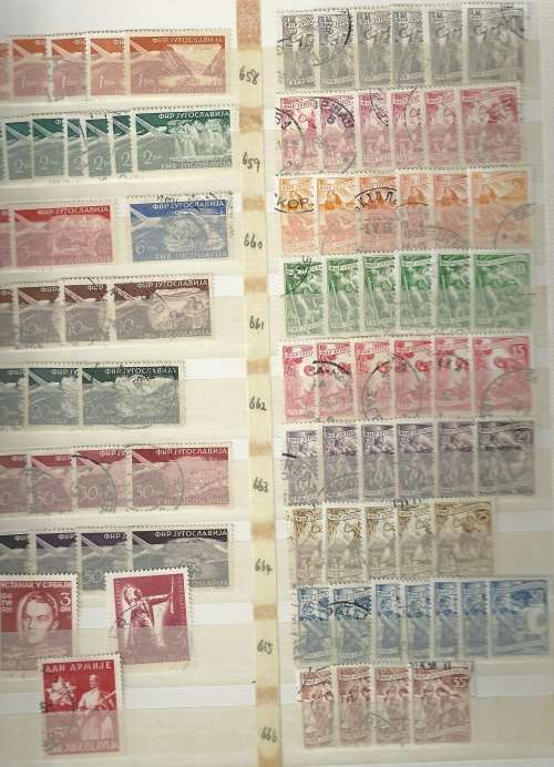 Yugoslavia collection in Album(32 page)Good used lot, Many hundreds 1921 to 1970's  fabulous bargain