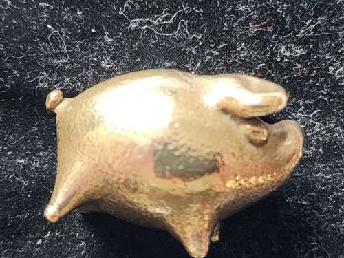 Brass PIG Ornament -Gorgeous, solid brass, fabulous item - Great bargain! Must see , PIGGIE, lovely