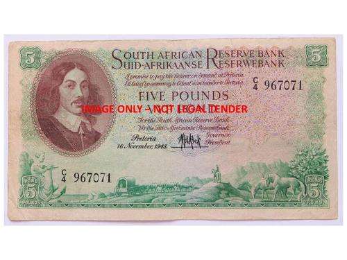 MH de Kock 5 pounds 2nd issue VF as per scan. C4 967071