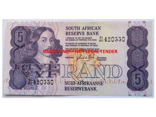 G de Kock R5 1st issue AU+. B1/80 as per scan