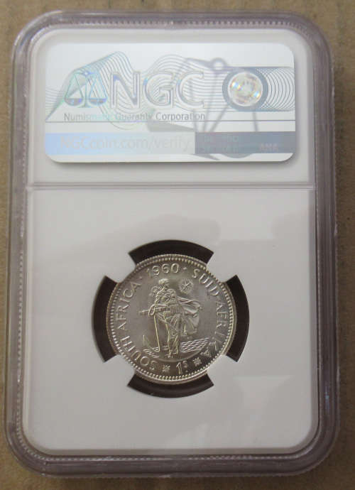 1960 1 Shilling MS66 NGC Finest Known. MAC Spotless