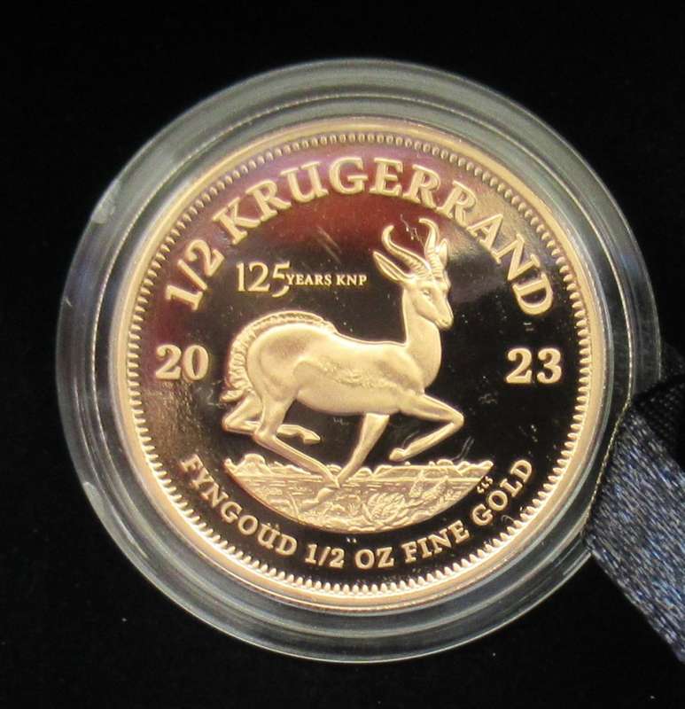 2023 Proof 1/2 Oz Kruger National Park 125 year Gold Krugerrand with 125 year Privy mark