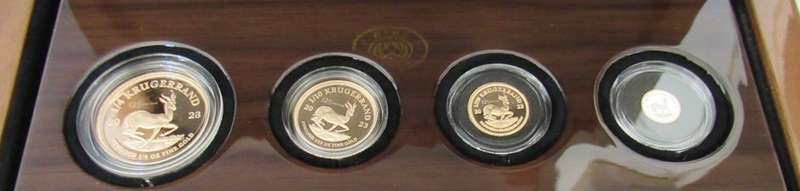 2023 Proof Kruger National Park 125 year Gold Krugerrand 4 Coin Fractional set with 125 year Privy