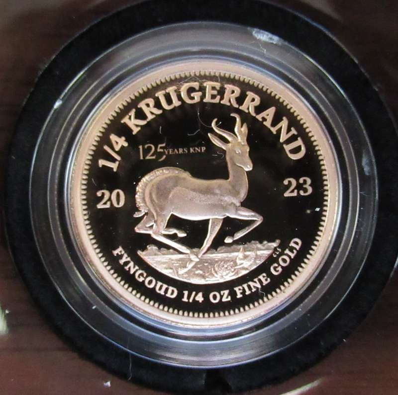 2023 Proof Kruger National Park 125 year Gold Krugerrand 4 Coin Fractional set with 125 year Privy