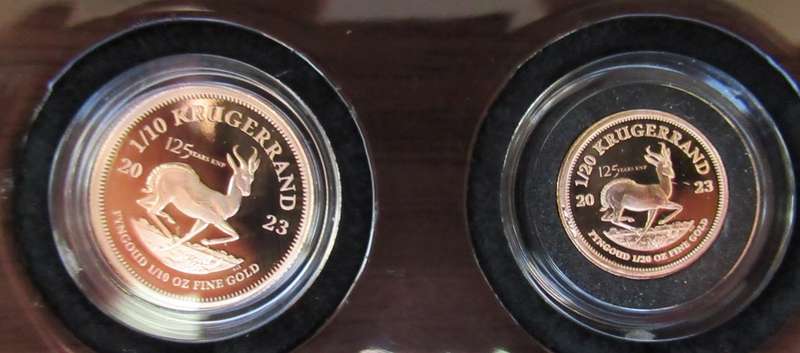2023 Proof Kruger National Park 125 year Gold Krugerrand 4 Coin Fractional set with 125 year Privy
