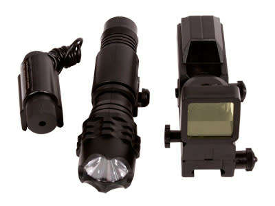 Palco Swiss Arms Optics Accessory Kit, Includes Red Laser, Flashlight & Red Dot Reflex Sight