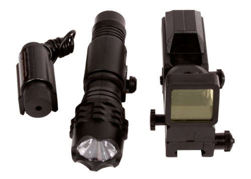 Palco Swiss Arms Optics Accessory Kit, Includes Red Laser, Flashlight & Red Dot Reflex Sight