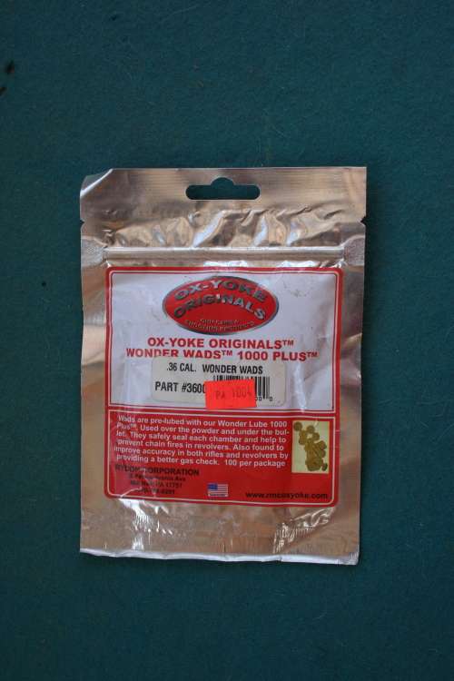 Ox Yoke Originals Wonder Wads 1000 Plus .36 Cal. 100 Pack