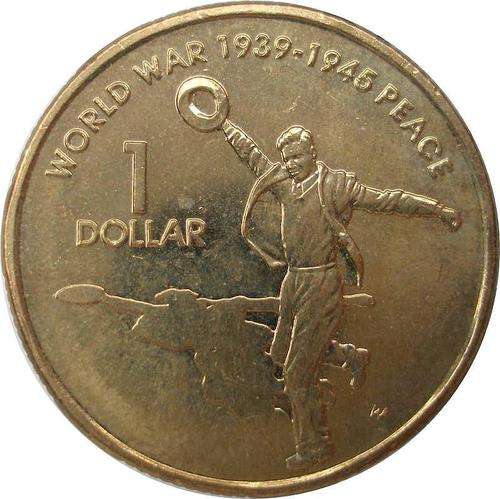 Australia 1 + 2 Dollar World War 1939 -1945 Peace Combo