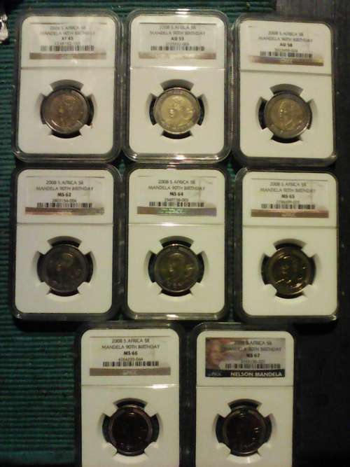 2008 Mandela birthday au55,58,xf45,ms62,64,65,66,67 for R950,free postnet