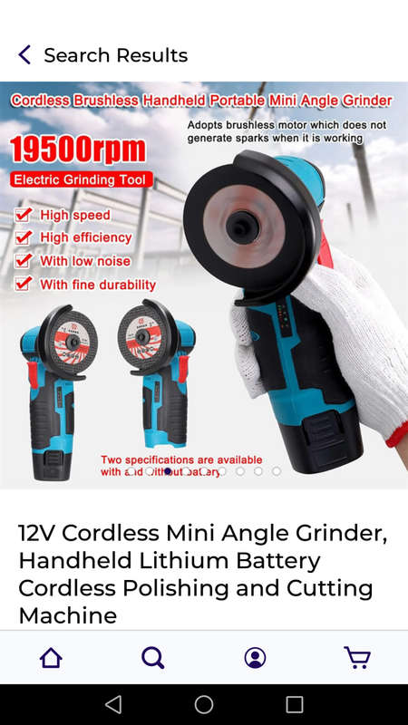 Cordless angle grinder 2 batteries