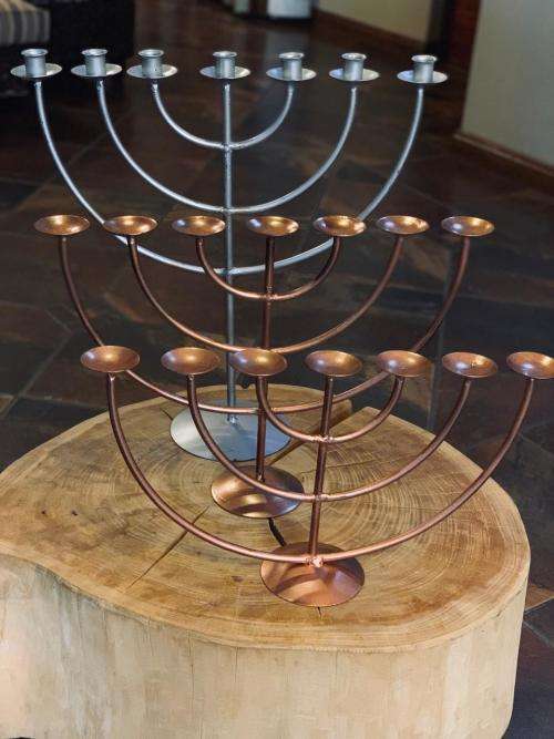 Menorah 26cm high 57cm wide 1.2kg