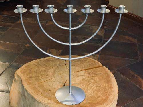 Menorah 26cm high 57cm wide 1.2kg