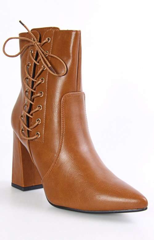 Ladies Ankle Boots Tan