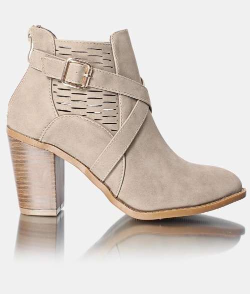 Ladies Ankle Boots Beige