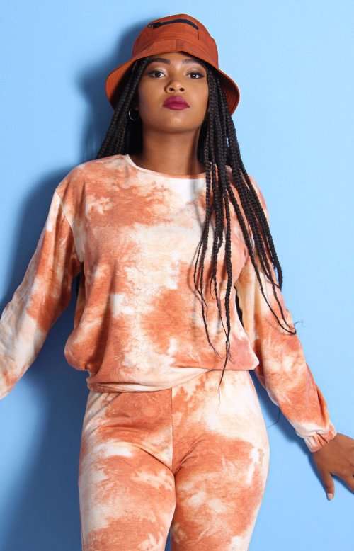 Ladies` Tie Dye Two Piece Tracksuit