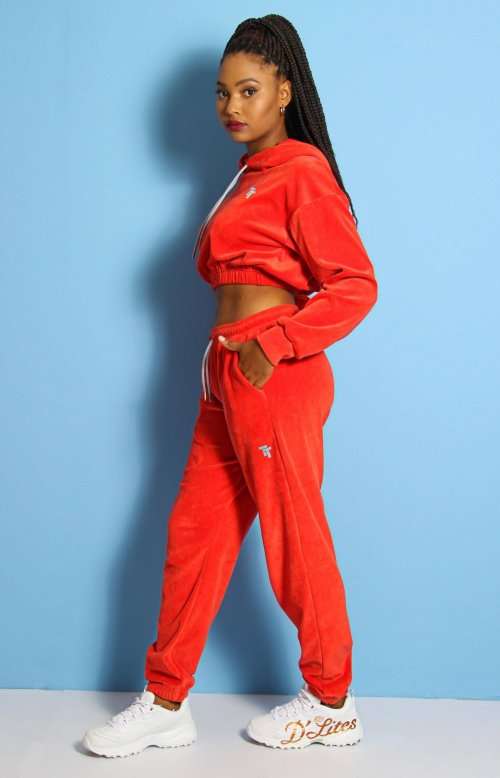 Ladies` Two Piece Verlour Tracksuit