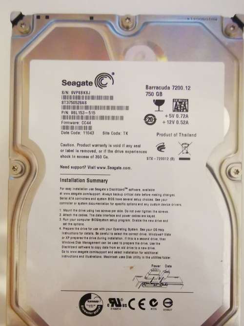750GB SEAGATE HDD 7200RPM