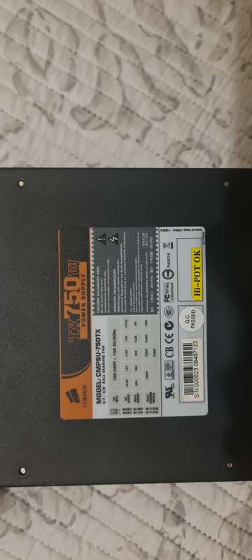 Corsair TX750W Enthusiast Series  80 PLUS® Certified Power Supply