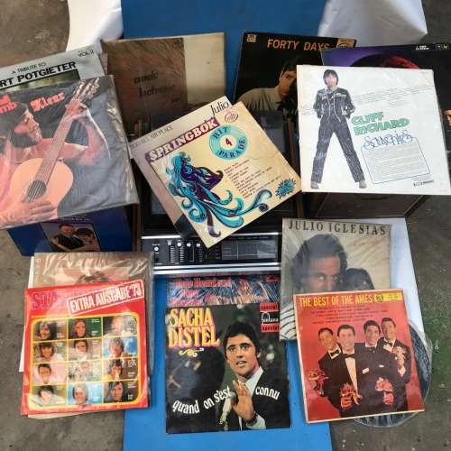 Record Player `GALLO` Hi fedelity S65 SOLID STATE with 15 records