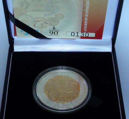 !!!2011 SARB 90th Anniversary Silver R5 Bi-Colour Crown proof !!! Crazy 1 rand start !!!