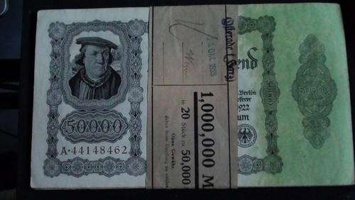 !!! 20 X 50,000.00 Mark notes 1922 !!! No Reserve !!!