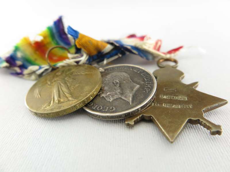 WW1 Trio, W.Hastings, Pte on Star, Cpl on BWM and Vic