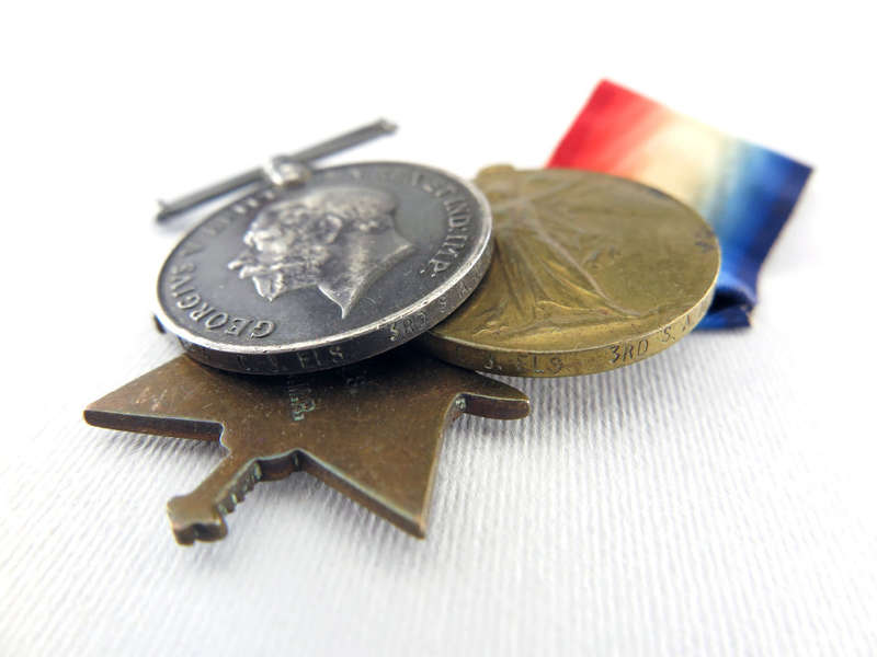 WW1 Trio, C.J Els, RFM on 1914-15 Star, RFM on BWM and Vic