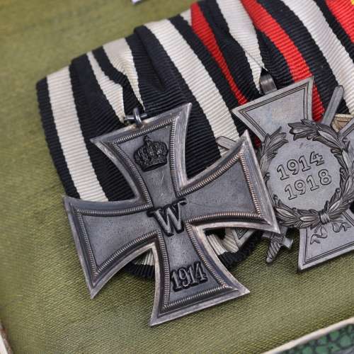 Prussian WW1 officers medal group including portraits