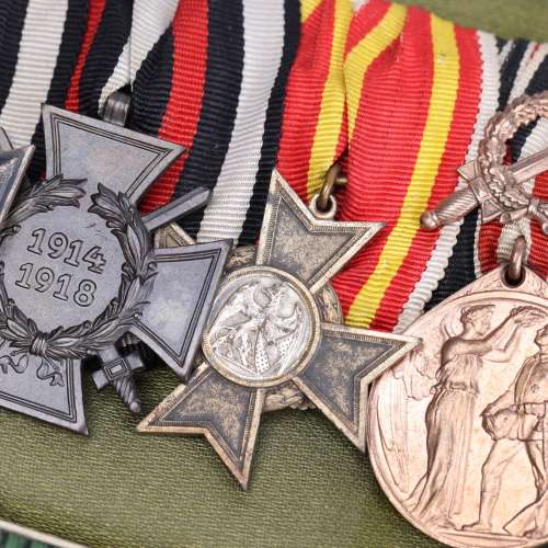 Prussian WW1 officers medal group including portraits