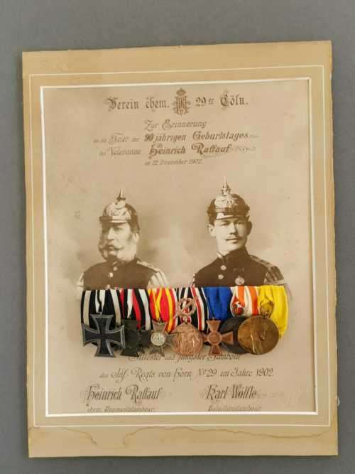 Prussian WW1 officers medal group including portraits
