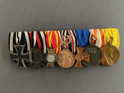 Prussian WW1 officers medal group including portraits